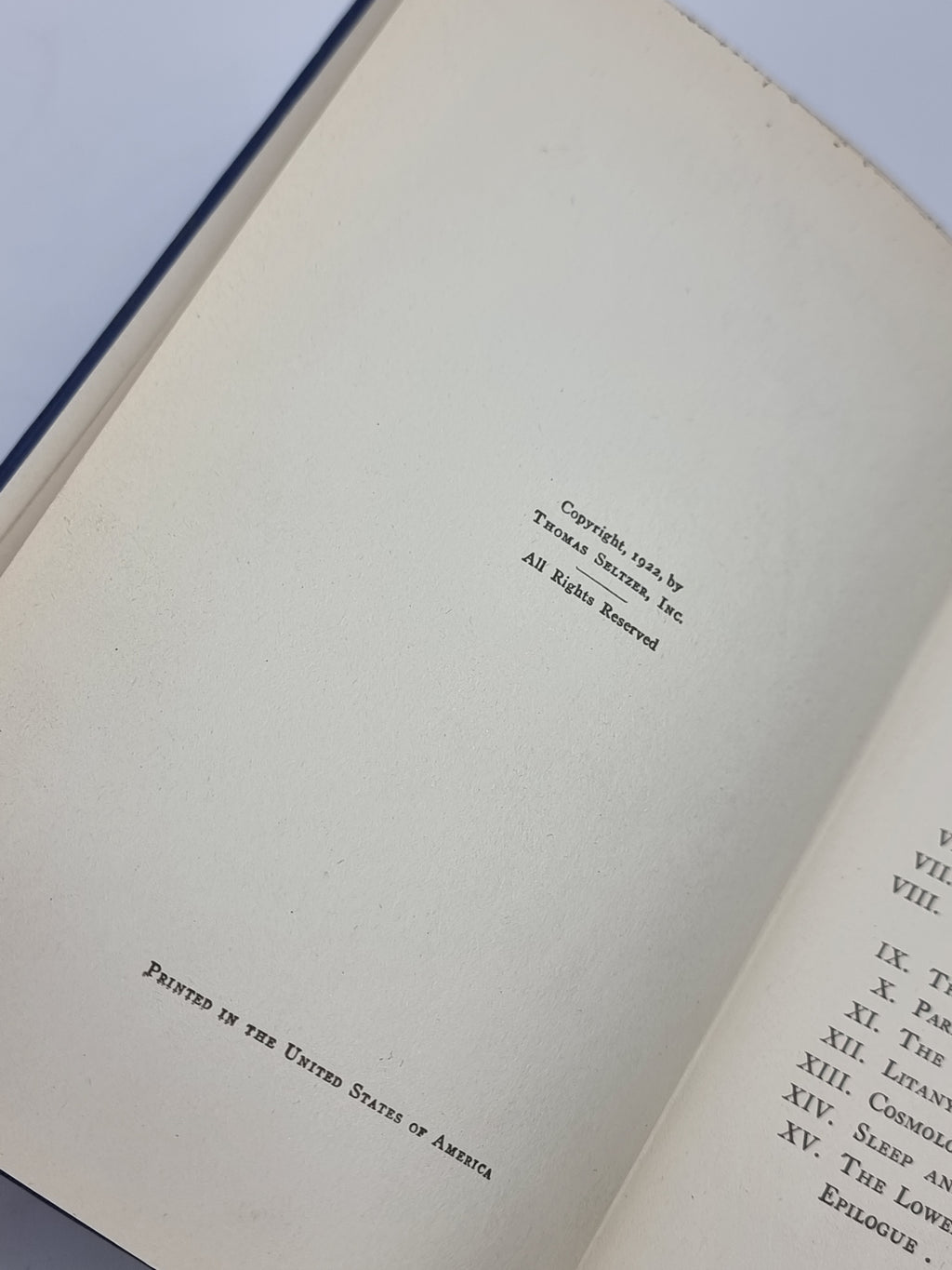 Fantasia of the Unconscious, D. H. Lawrence — 1st Edition