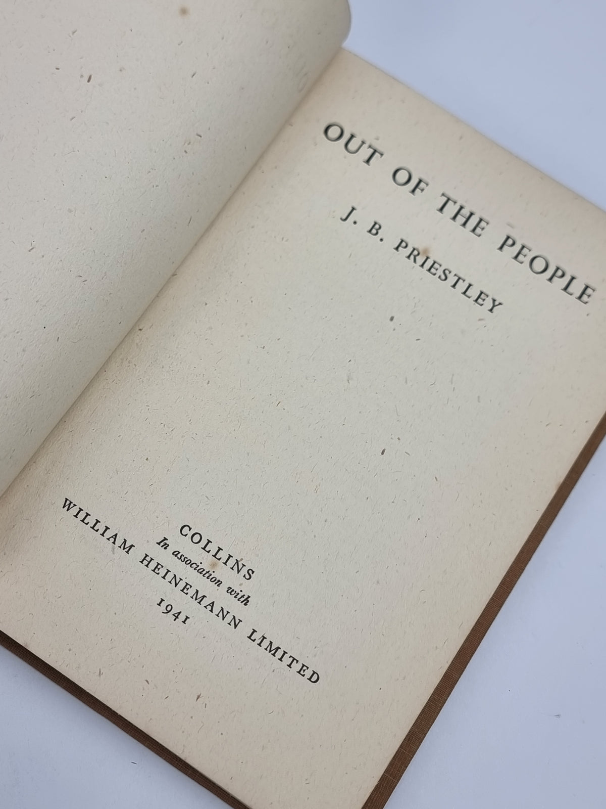 Out of the People, J.B. Priestley — 1st Edition
