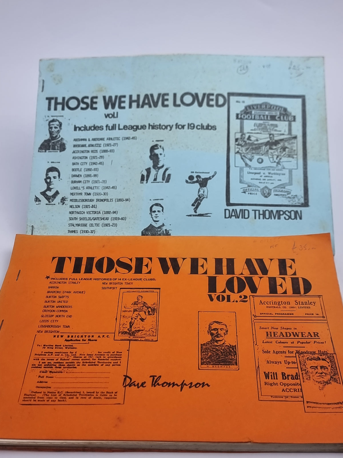Those We Have Loved: Vol. 1 & Vol. 2, David Thompson — 1st Edition