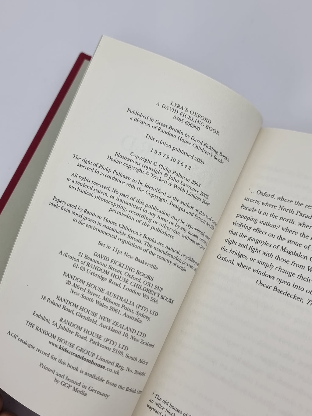 Lyra's Oxford, Philip Pullman — 1st Edition