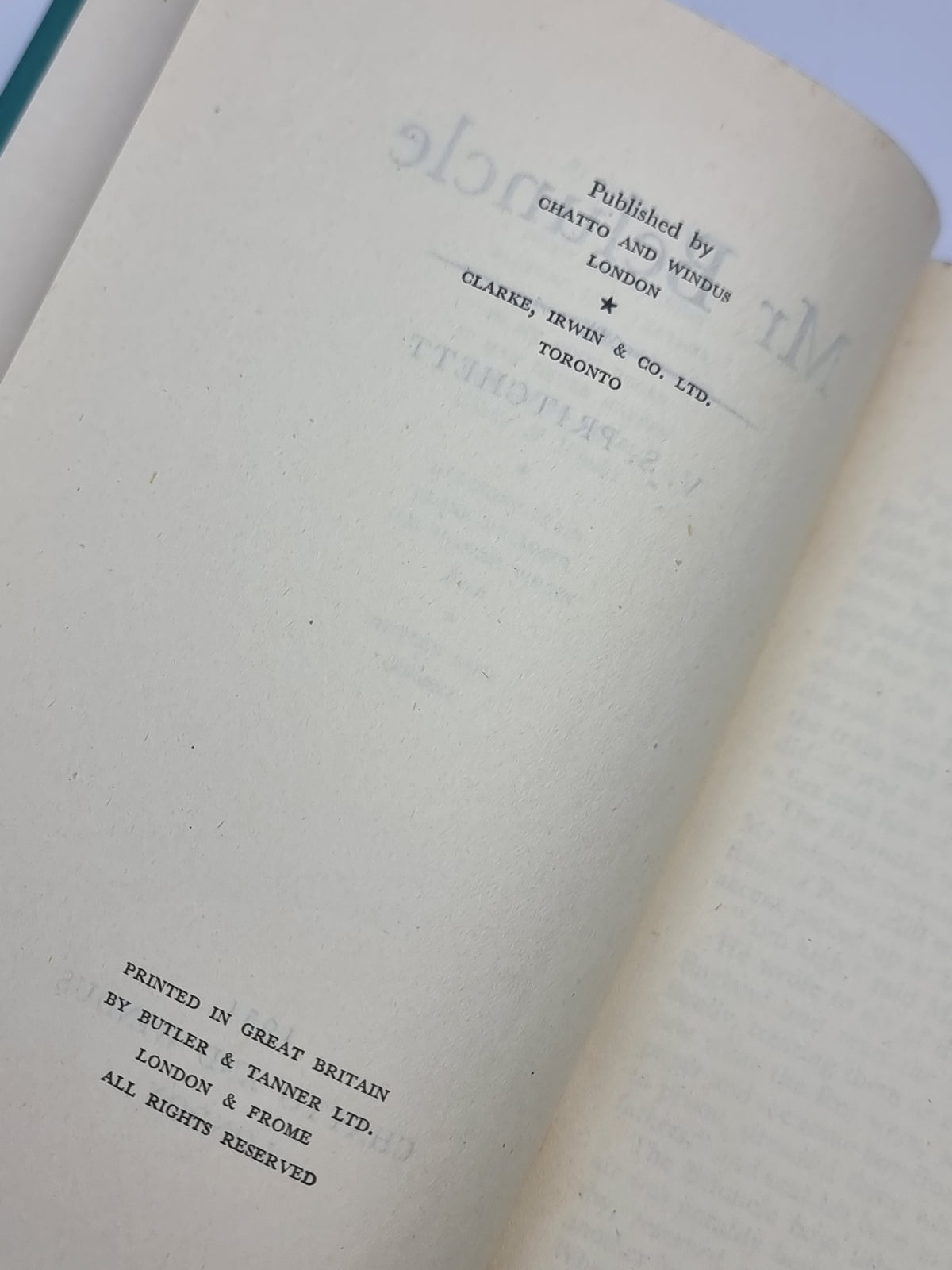 Mr Beluncle, V.S. Pritchett — 1st Edition