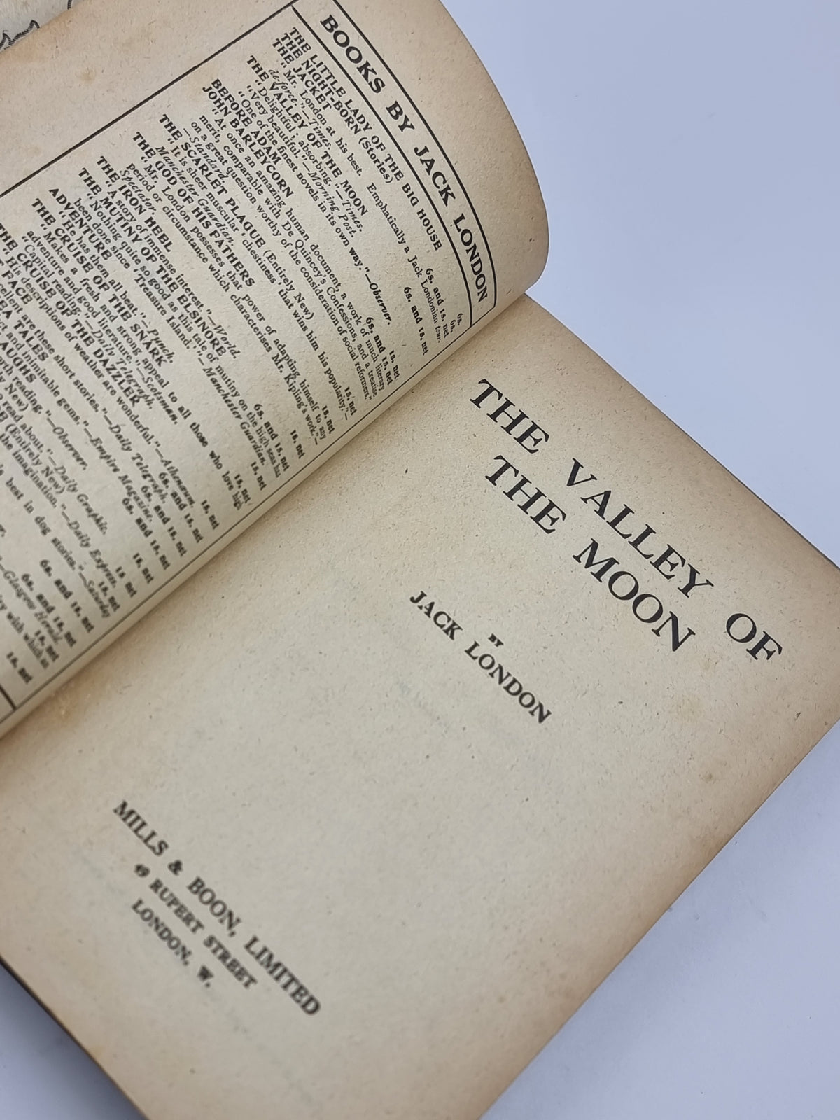 The Valley of the Moon, Jack London