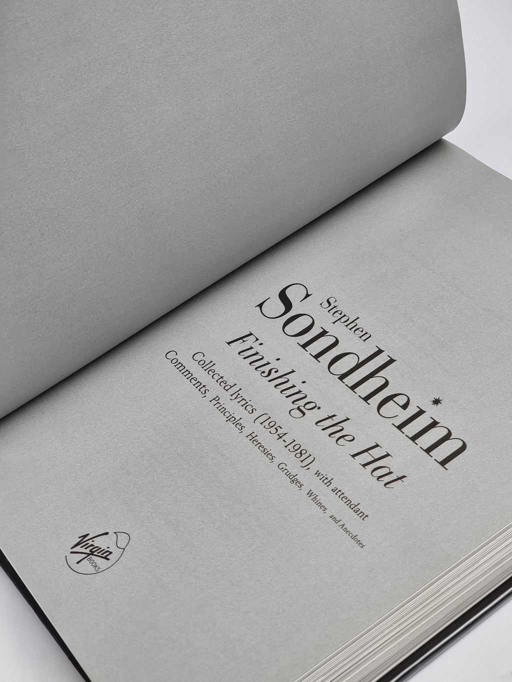 Finishing the Hat, Stephen Sondheim — 1st Edition