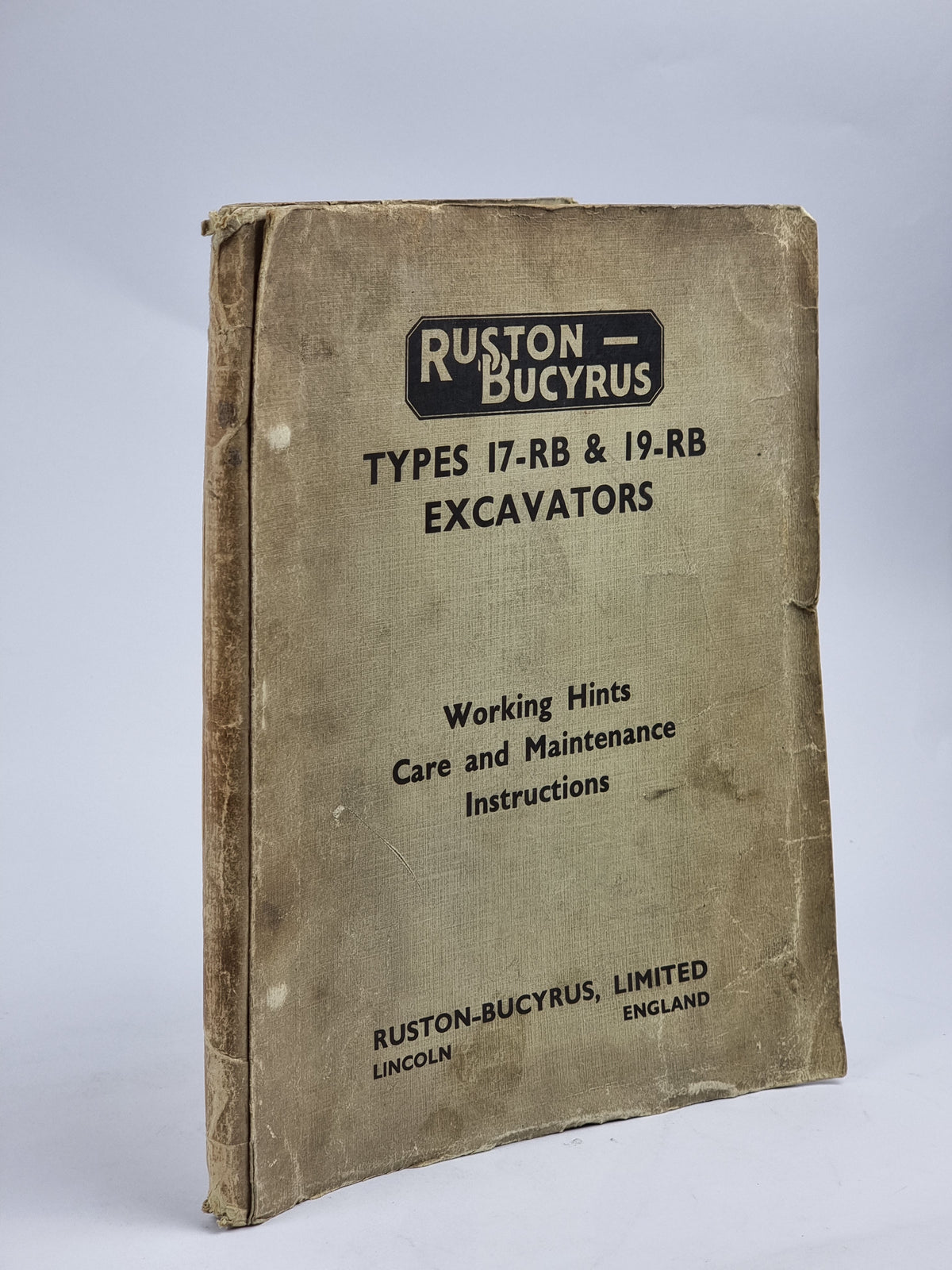 Types 17-RB 19-RB Excavators