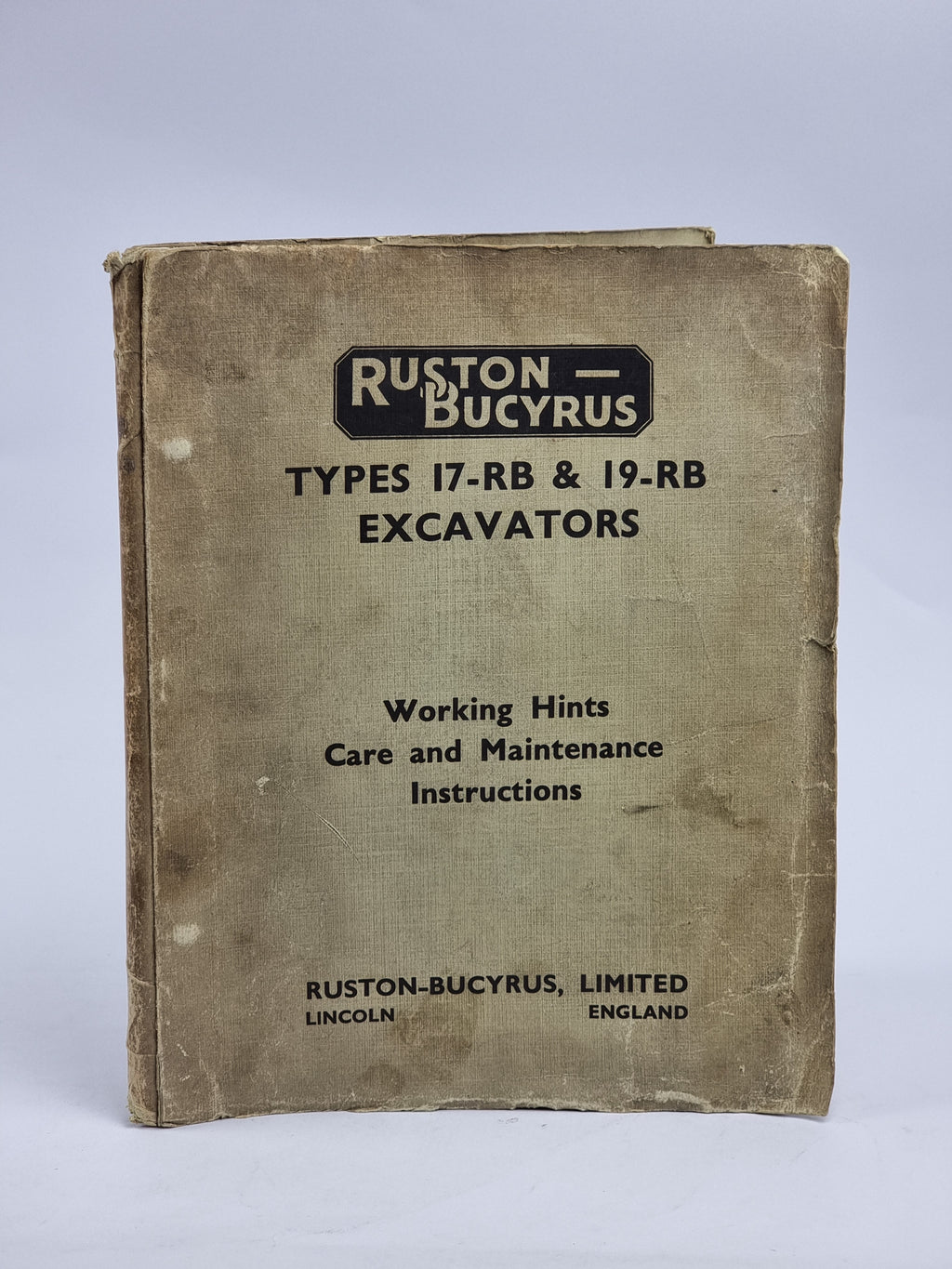 Types 17-RB 19-RB Excavators
