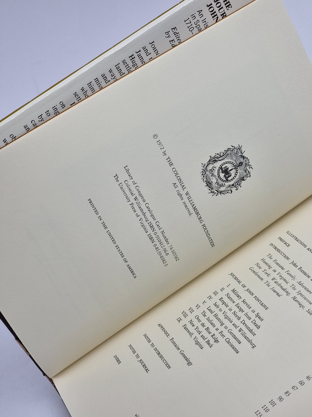 The Journal of John Fontaine, John Fontaine — 1st Edition