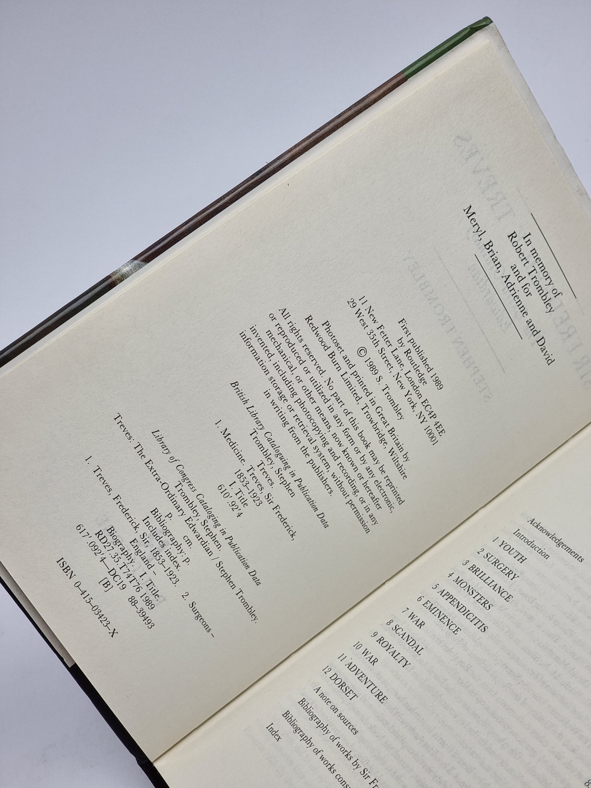 Sir Frederick Treves: The Extra-Ordinary Edwardian, Stephen Trombley