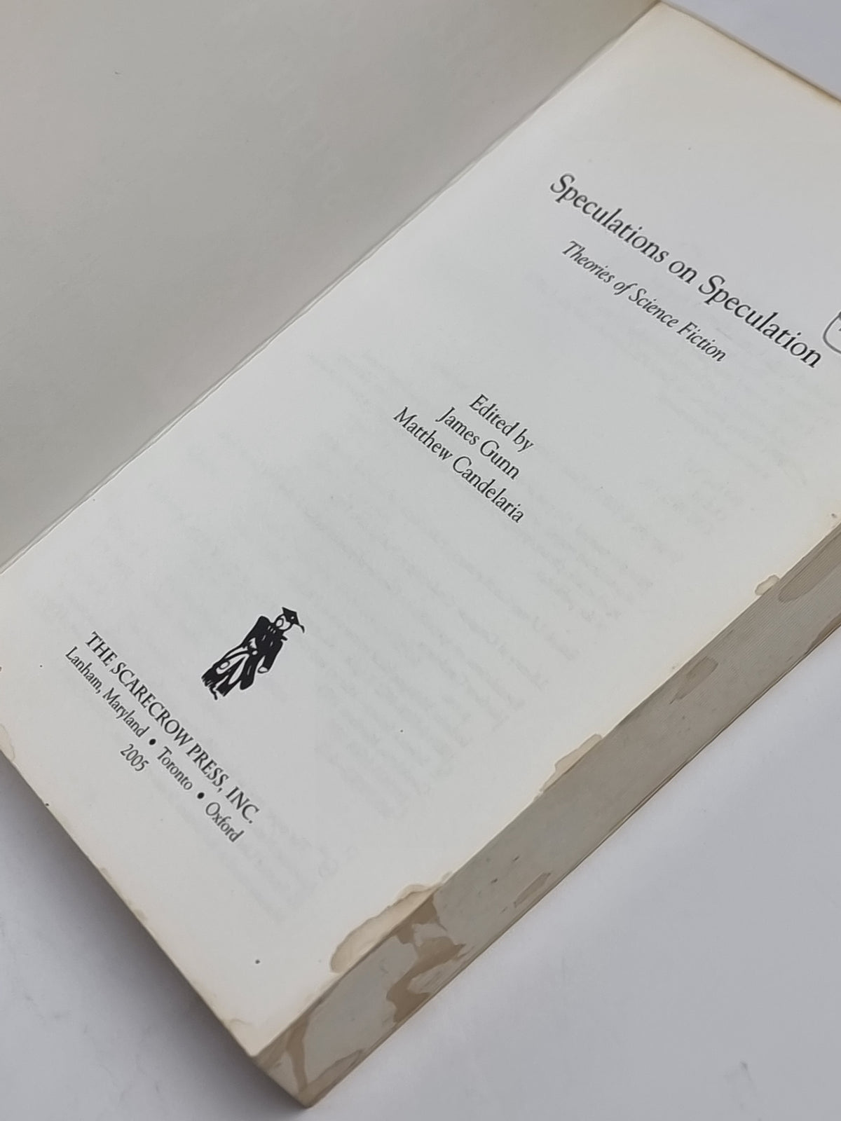 Speculations on Speculation: Theories of Science Fiction — 1st Ed