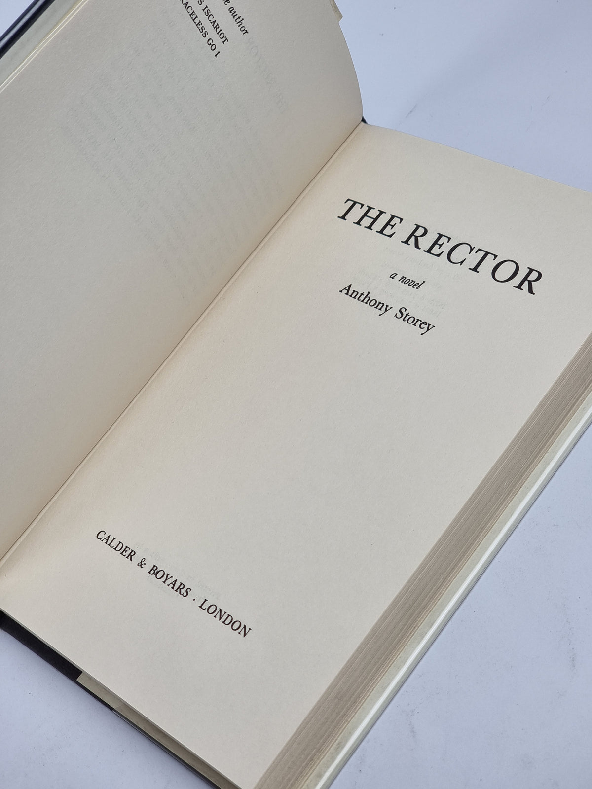 The Rector, Anthony Storey — 1st Edition
