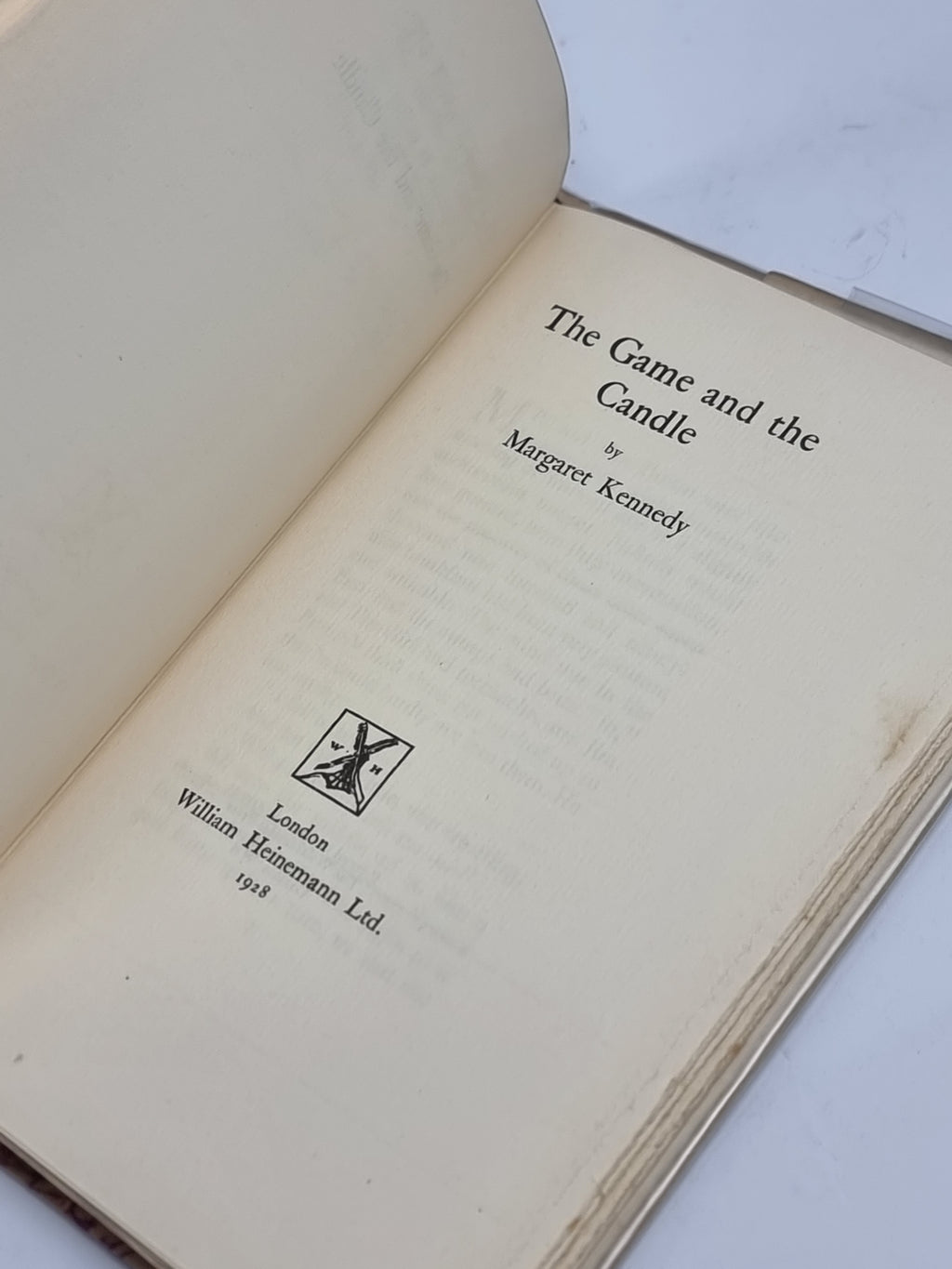 The Game and the Candle, Margaret Kennedy — 1st Edition, Limited