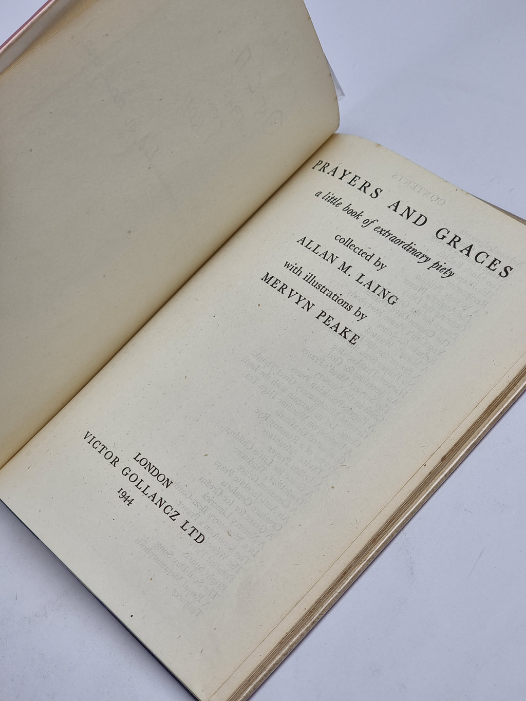 Prayers and Graces, Allan M. Laing — 1st Edition