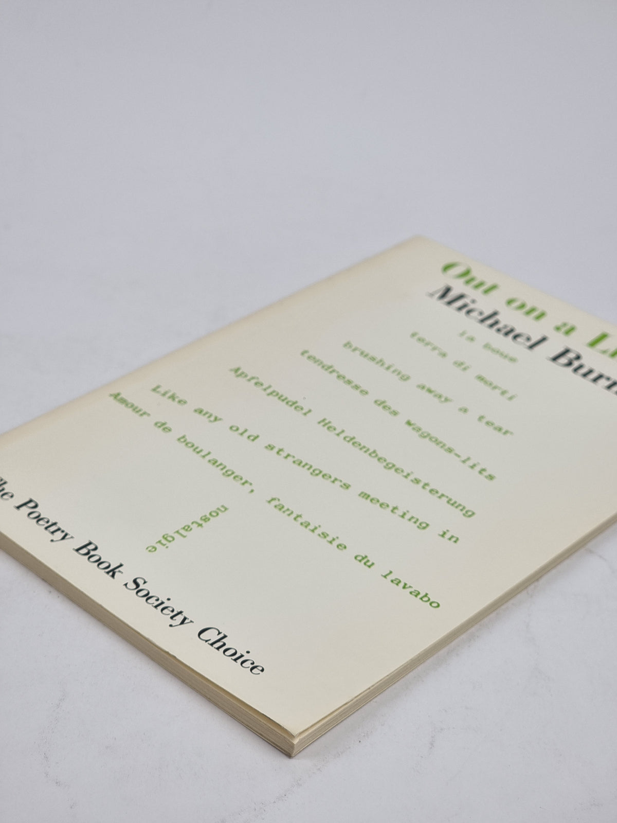 Out on a Limb, Michael Burn — 1st Edition