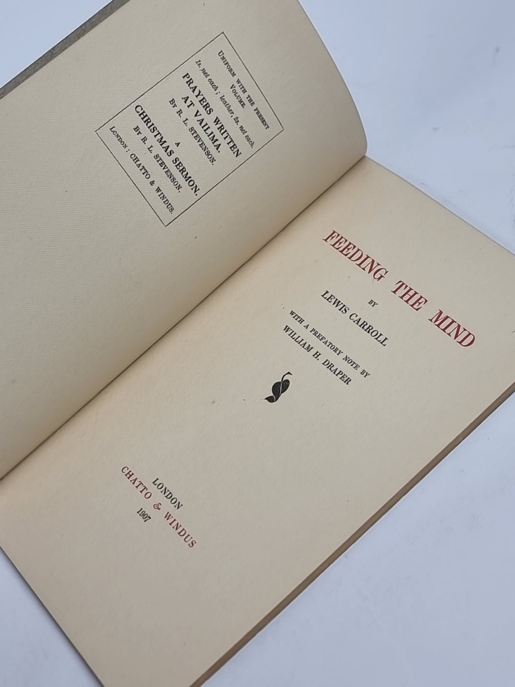 Feeding the Mind, Lewis Carroll — 1st Edition