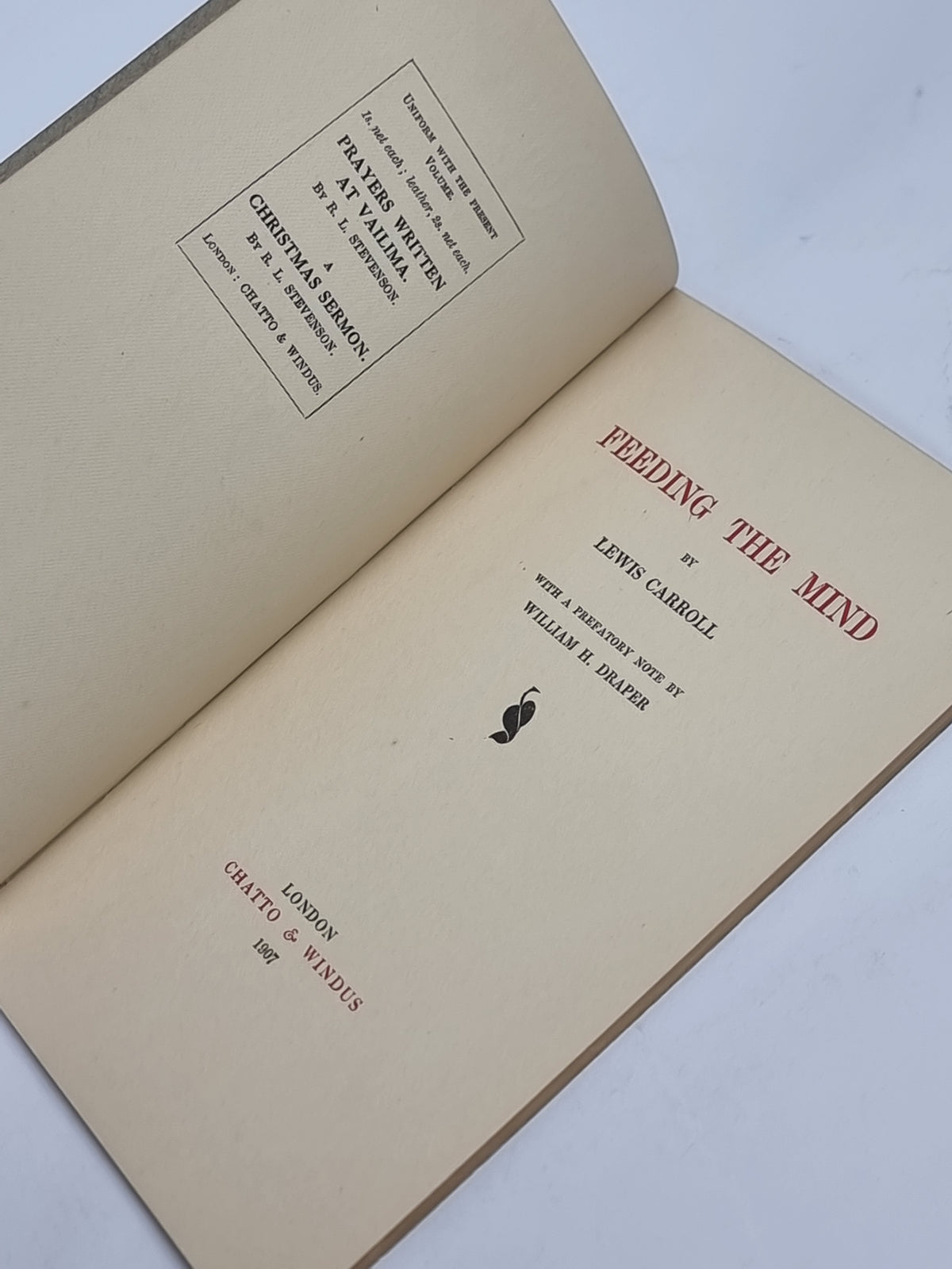 Feeding the Mind, Lewis Carroll — 1st Edition