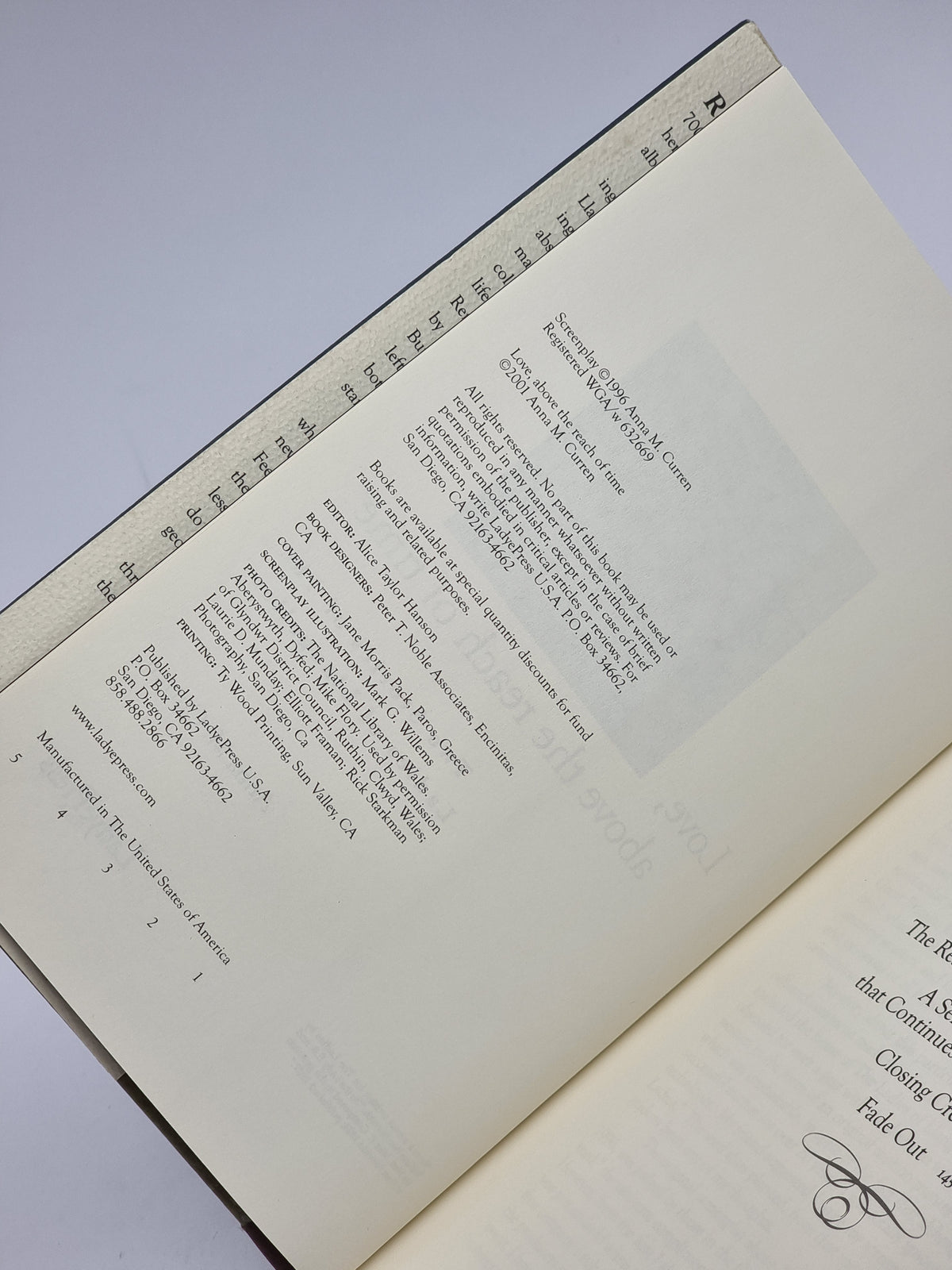 Love, above the reach of time, Anna M. Curren — 1st Edition