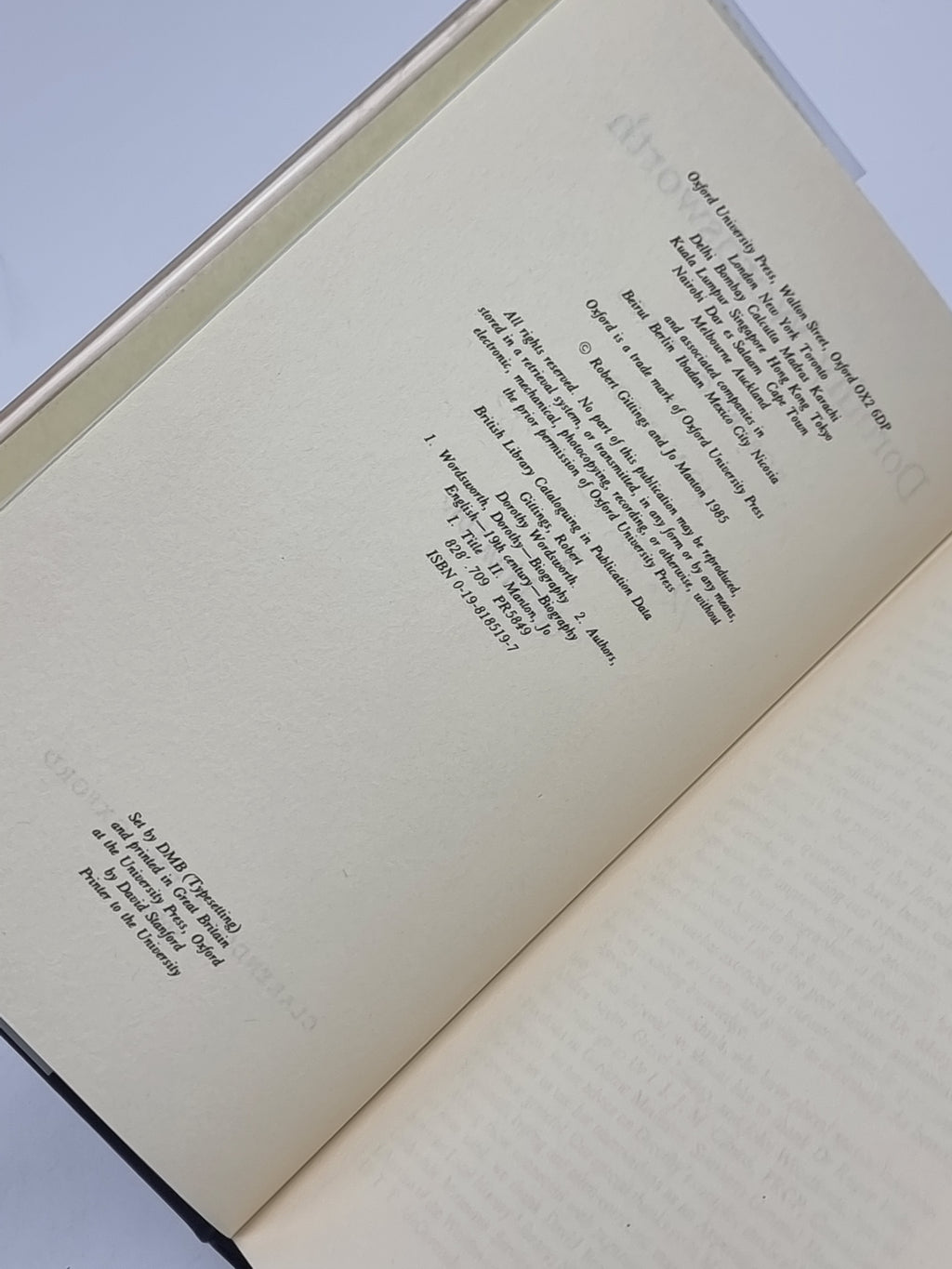 Dorothy Wordsworth, Robert Gittings and Jo Manton — 1st Edition
