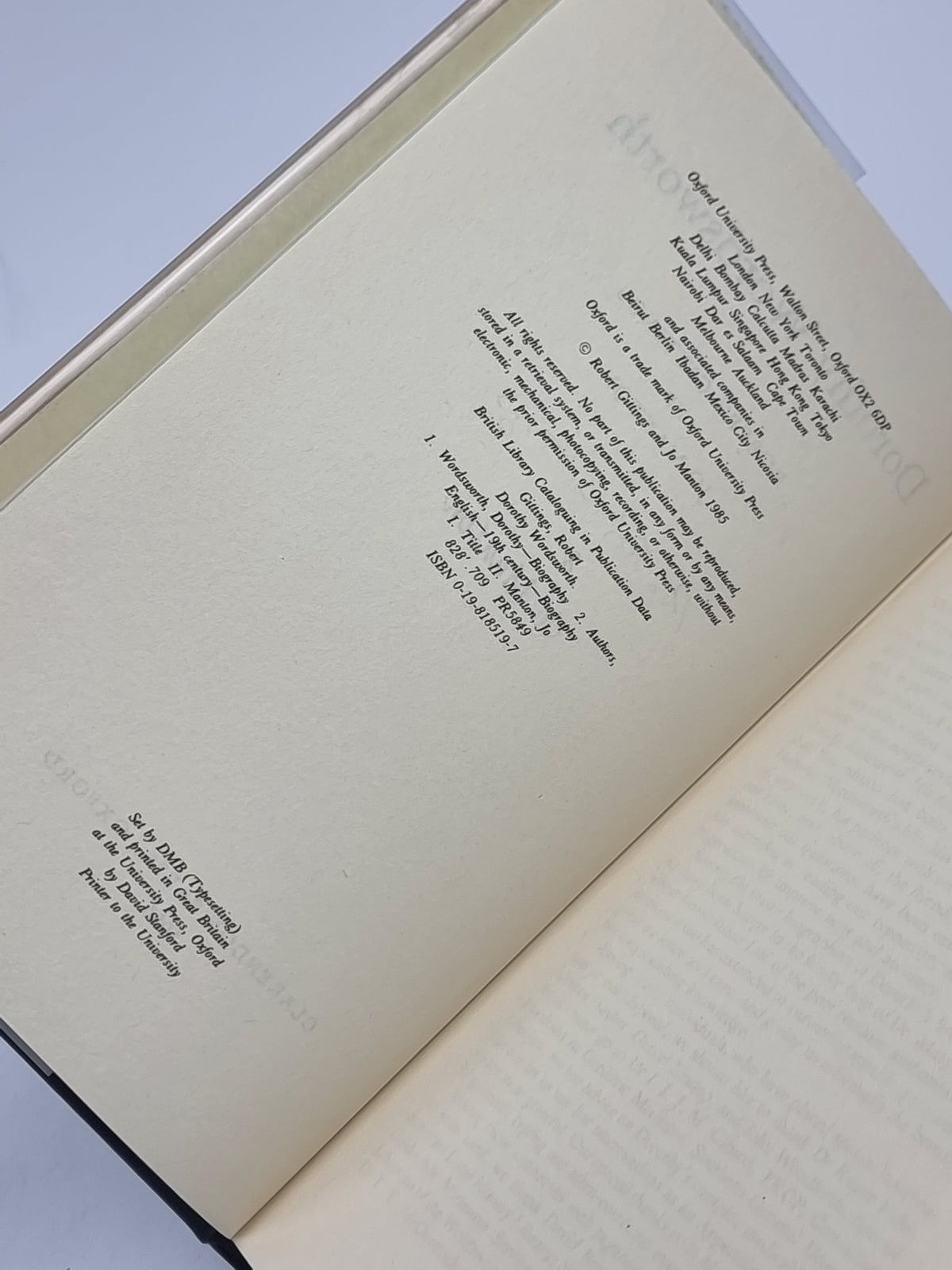 Dorothy Wordsworth, Robert Gittings and Jo Manton — 1st Edition