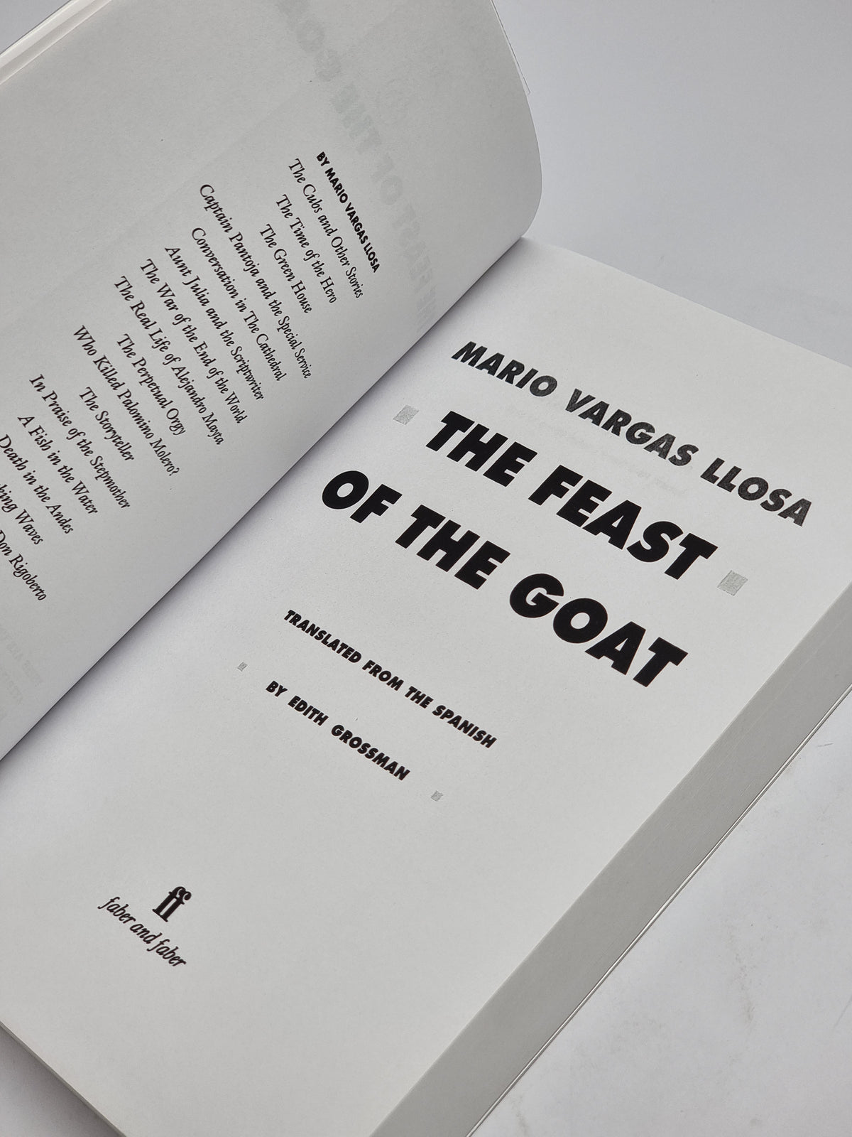 The Feast of the Goat, Mario Vargas Llosa — 1st Edition (Proof Copy)