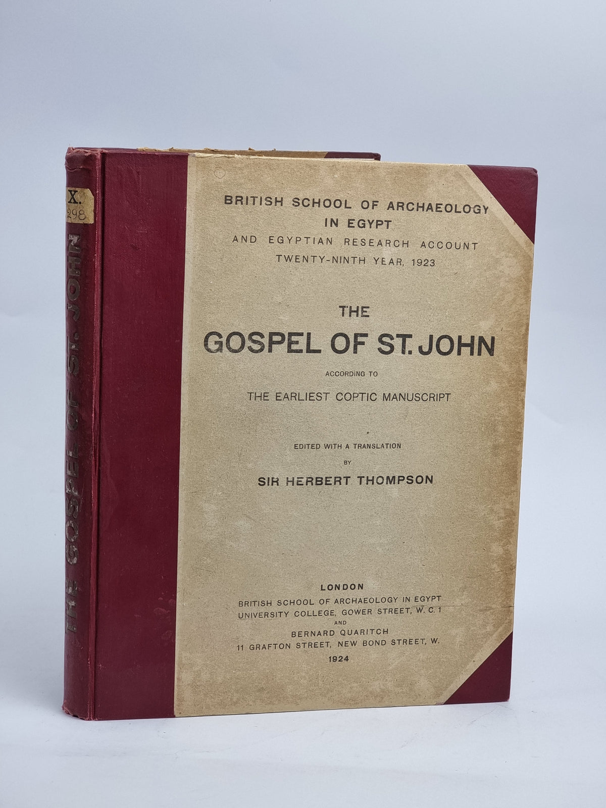 The Gospel of St. John According to the Earliest Coptic Manuscript