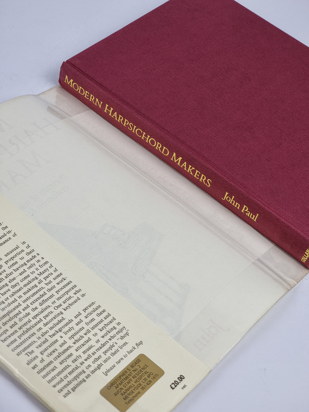 Modern Harpsichord Makers, John Paul — 1st Edition