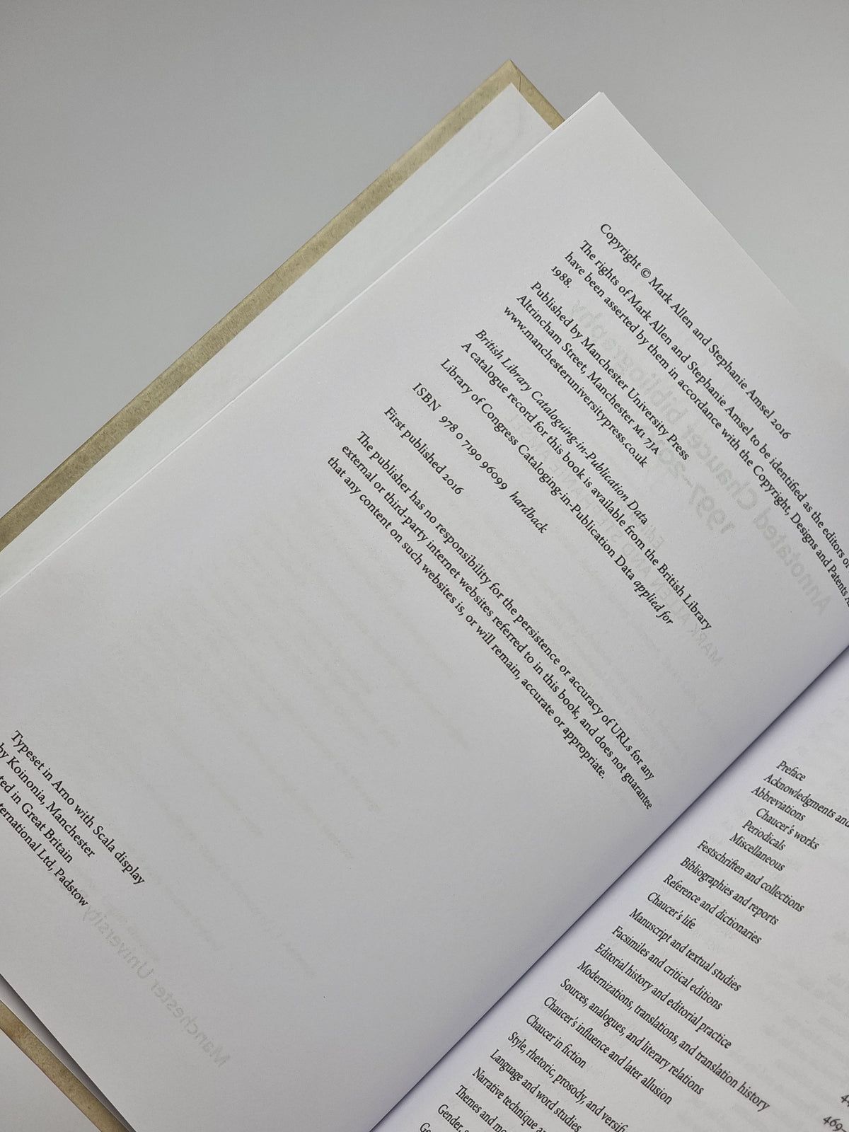Annotated Chaucer Bibliography 1997-2010, Mark Allen and Stephanie Amsel — 1st Edition