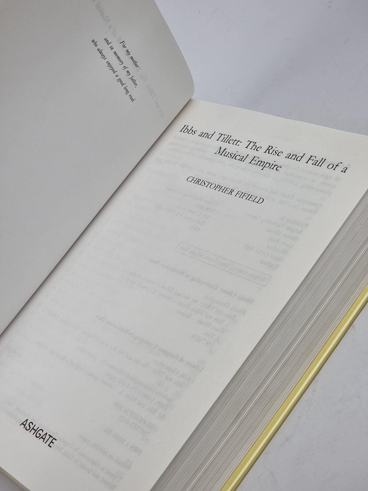 Ibbs and Tillett: The Rise and Fall of a Musical Empire, Christopher Fifield