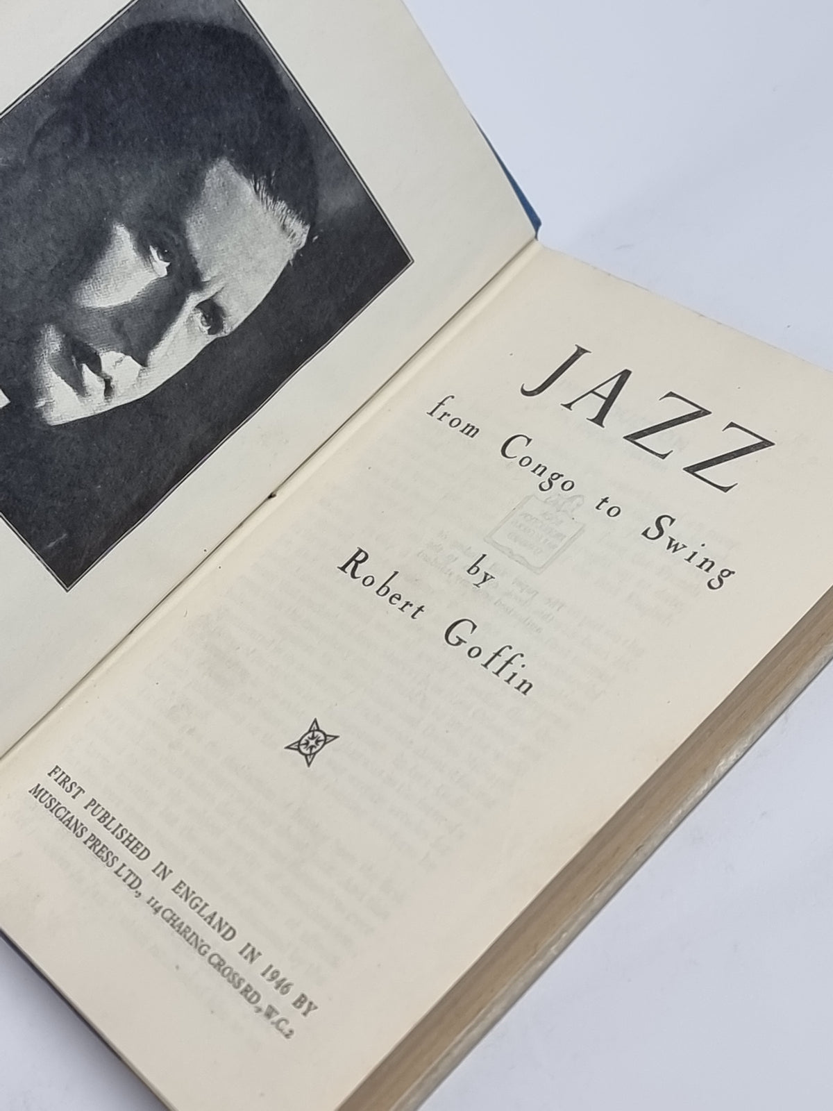 Jazz: From Congo to Swing, Robert Goffin — 1st Edition