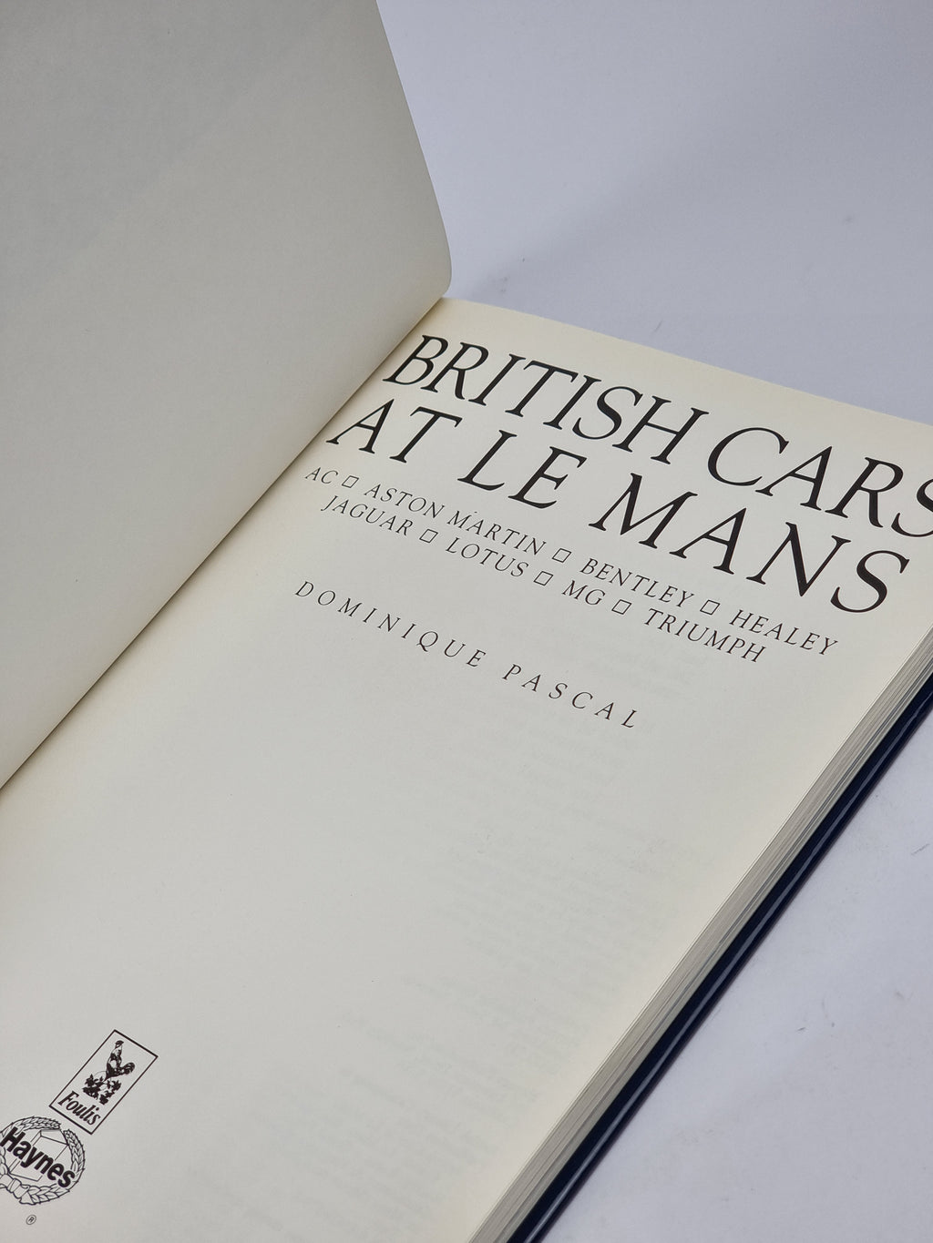 British Cars at Le Mans, Dominique Pascal — 1st Edition