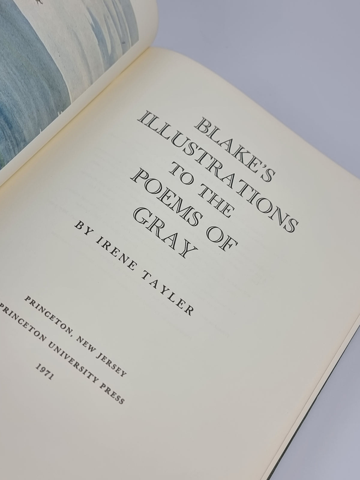 Blake's Illustrations to the Poems of Gray, Irene Tayler — 1st Ed