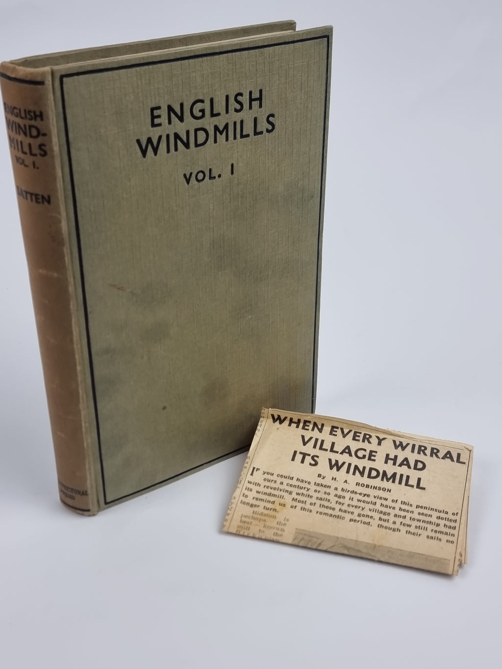 English Windmills Vol. I, M. I. Batten — 1st Edition