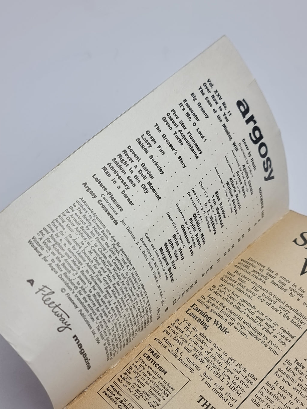 Argosy: November 1964 (Vol. XXV, No. 11), Various Contributors — 1st Ed