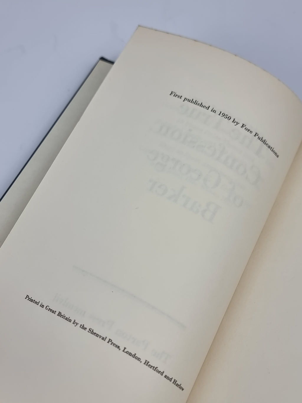 The True Confession of George Barker, George Barker