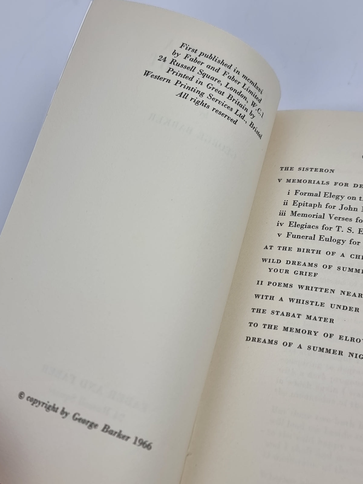 Dreams of a Summer Night, George Barker — 1st Edition (Proof)