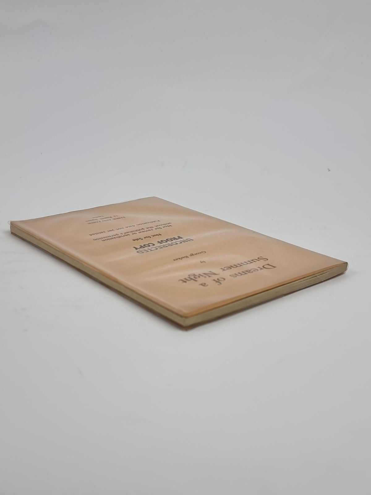Dreams of a Summer Night, George Barker — 1st Edition (Proof)