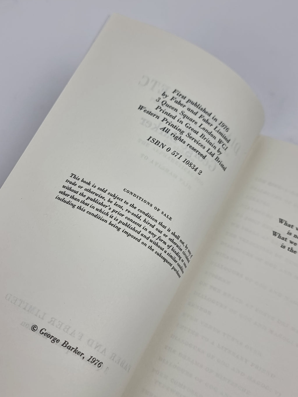 Dialogues Etc, George Barker — 1st Edition (Proof Copy)