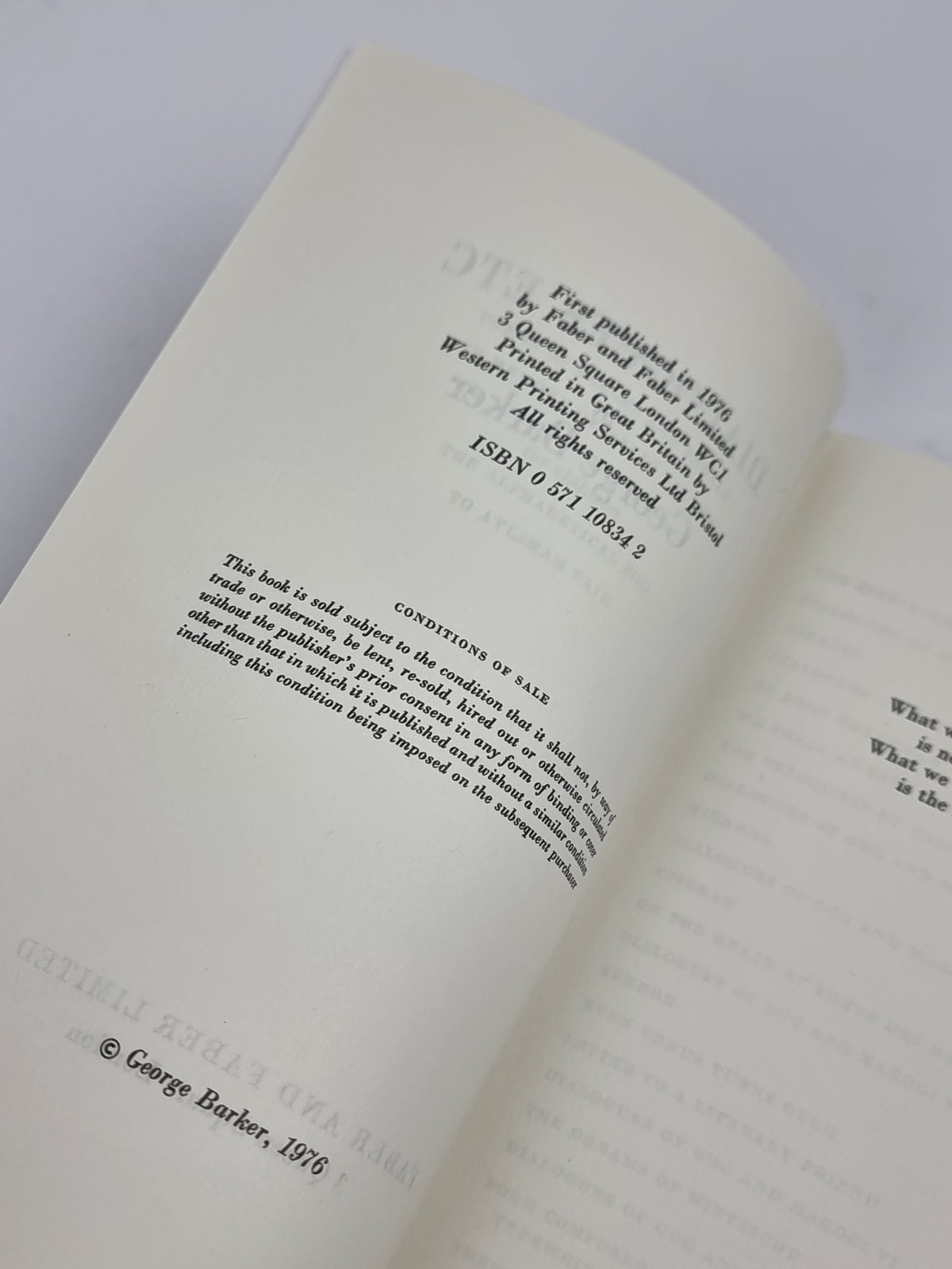 Dialogues Etc, George Barker — 1st Edition (Proof Copy)