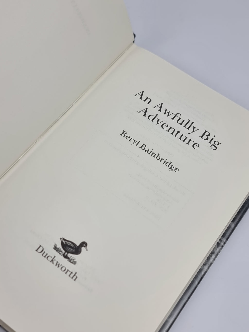 An Awfully Big Adventure, Beryl Bainbridge — 1st Edition