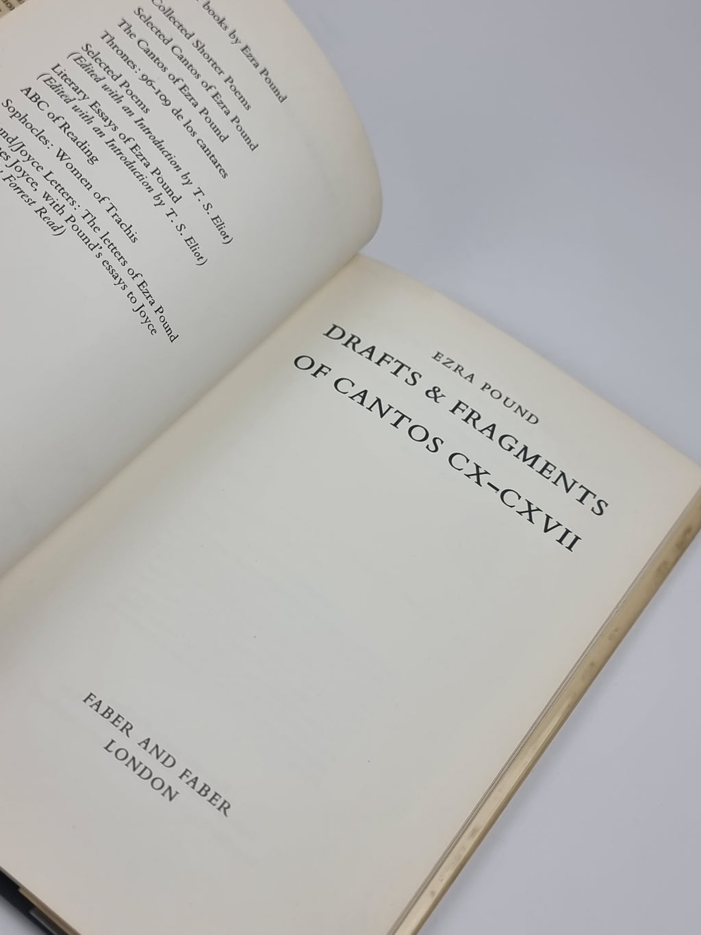 Drafts & Fragments of Cantos CX-CXVII, Ezra Pound — 1st Ed