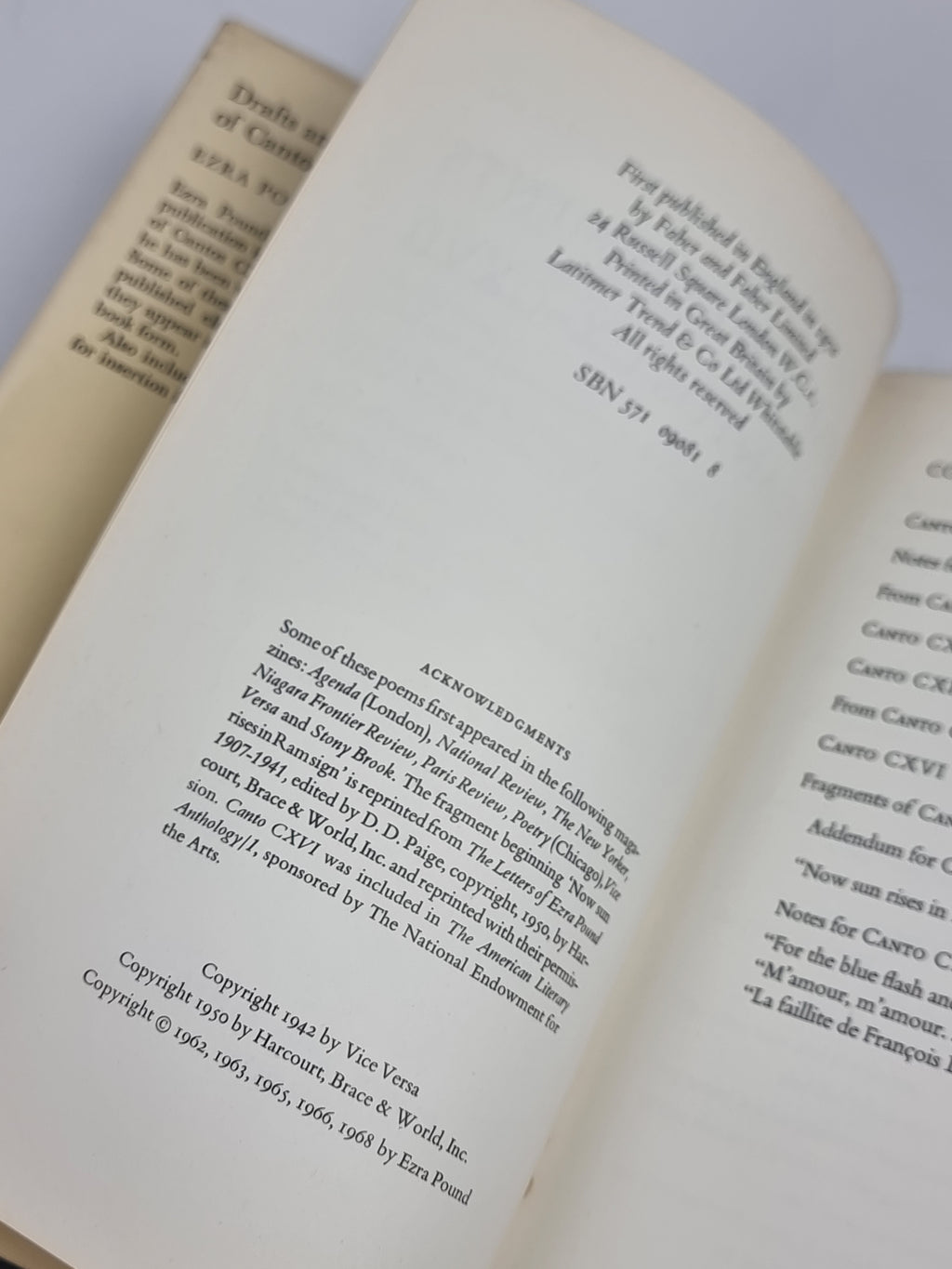 Drafts & Fragments of Cantos CX-CXVII, Ezra Pound — 1st Ed