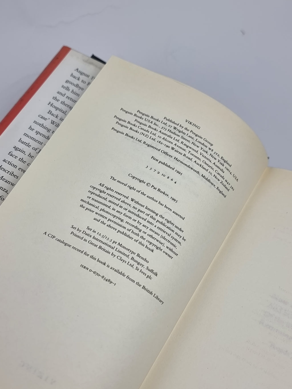 The Ghost Road, Pat Barker — 1st Edition, Signed