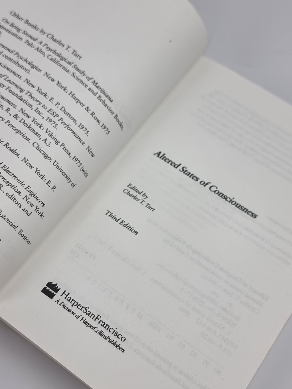 Altered States of Consciousness, Charles T. Tart — 3rd Edition