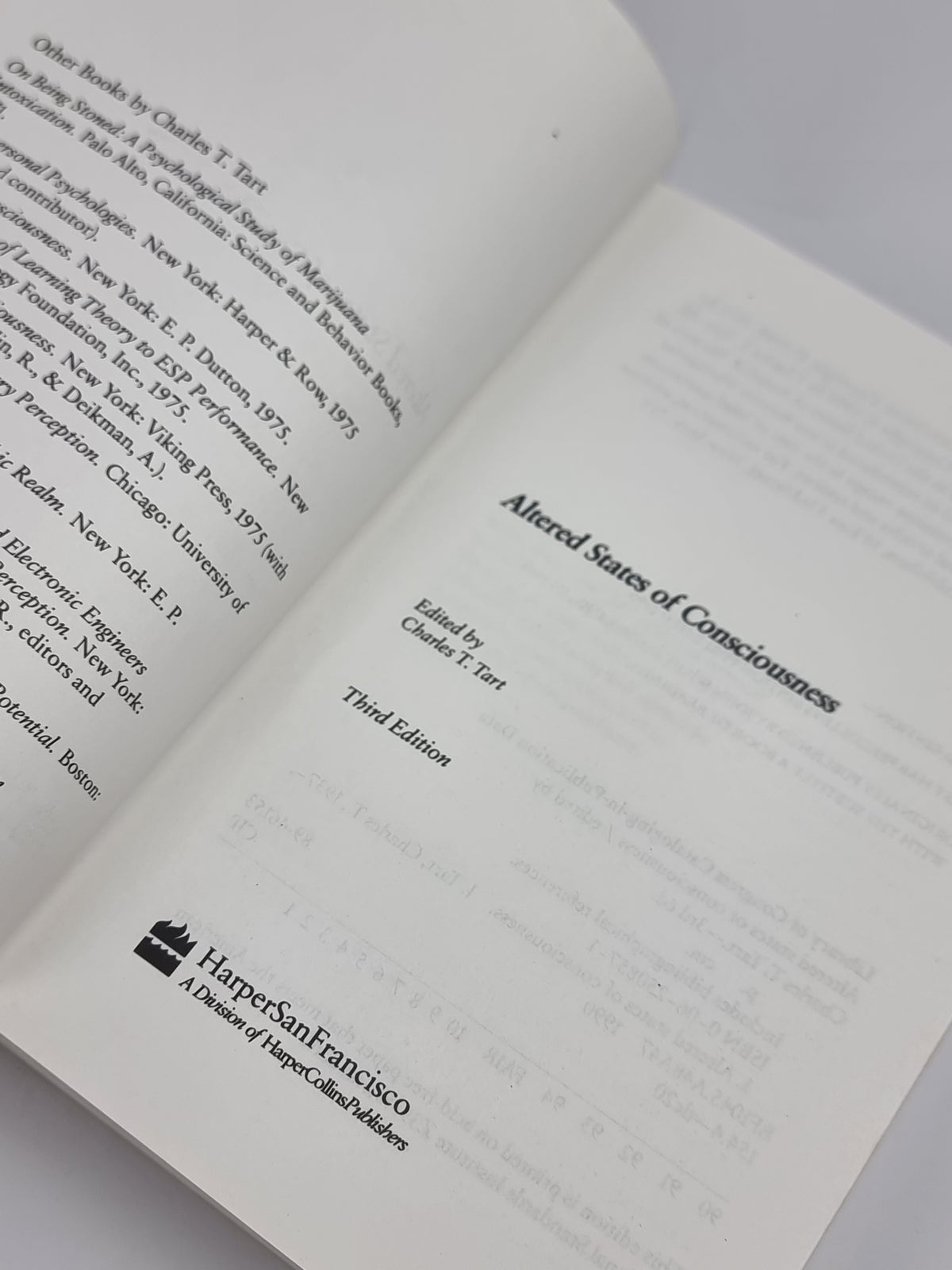 Altered States of Consciousness, Charles T. Tart — 3rd Edition