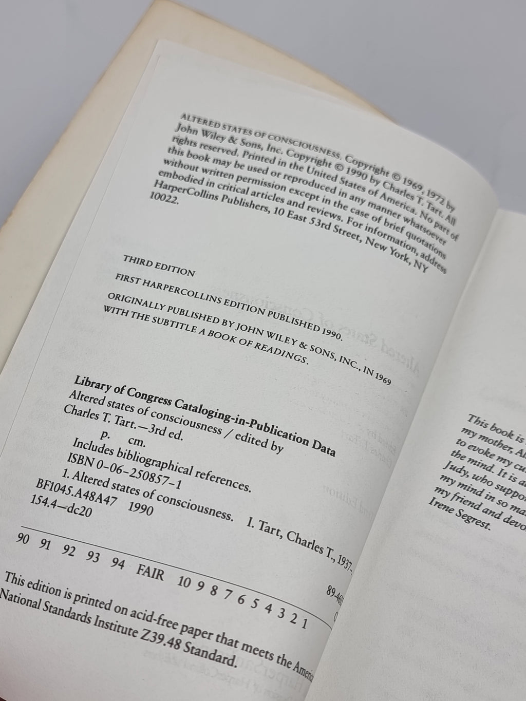 Altered States of Consciousness, Charles T. Tart — 3rd Edition