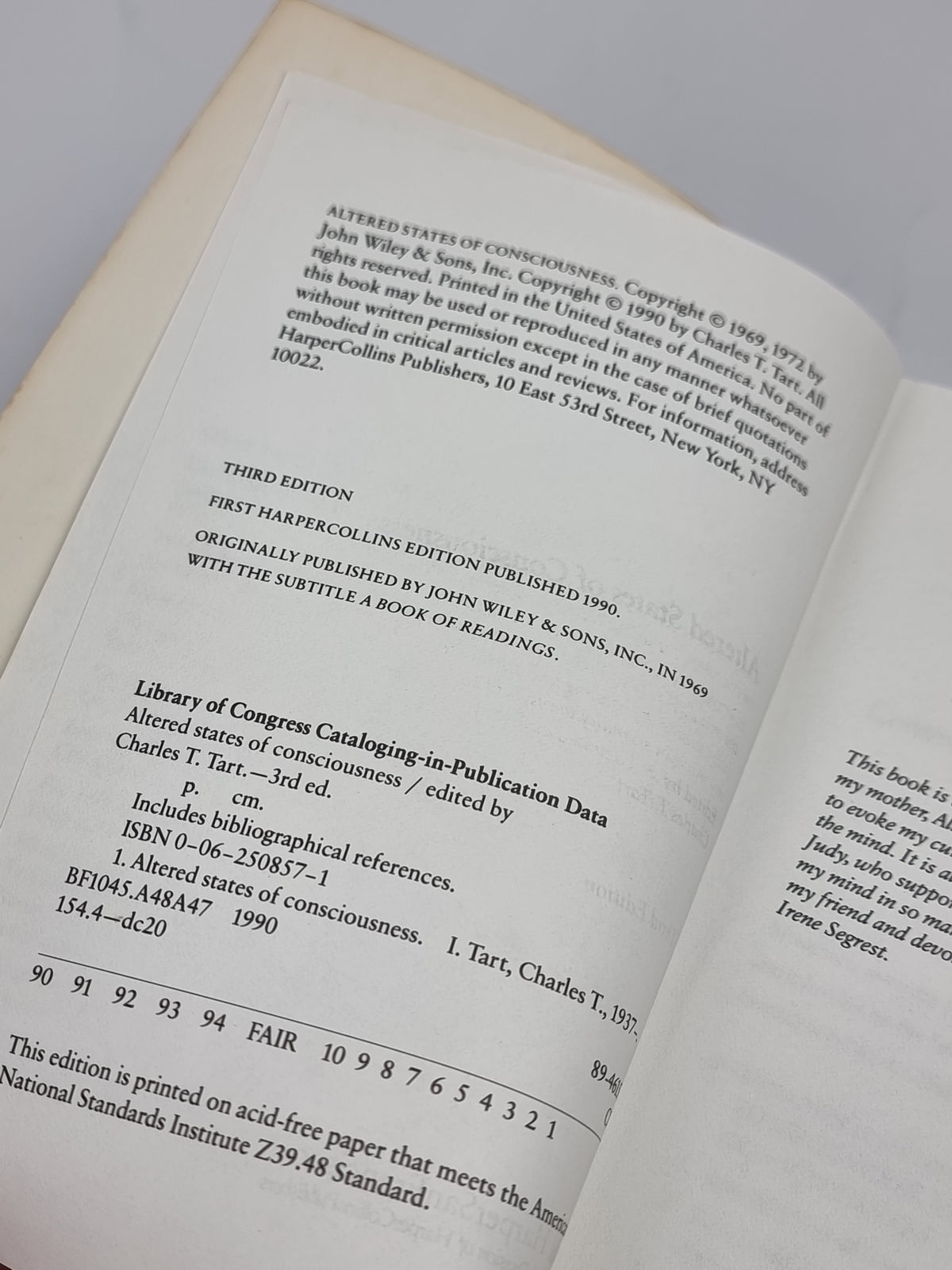 Altered States of Consciousness, Charles T. Tart — 3rd Edition