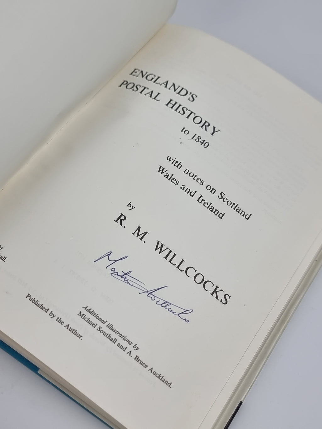 England's Postal History to 1840, R. M. Willcocks — 1st Edition