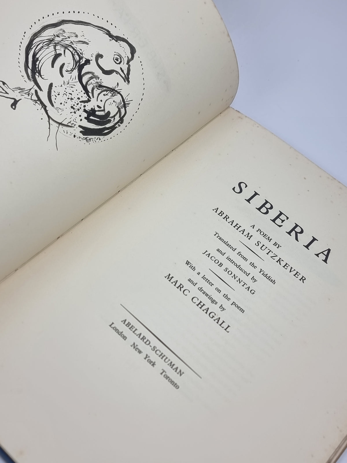 Siberia, Abraham Sutzkever — 1st Edition
