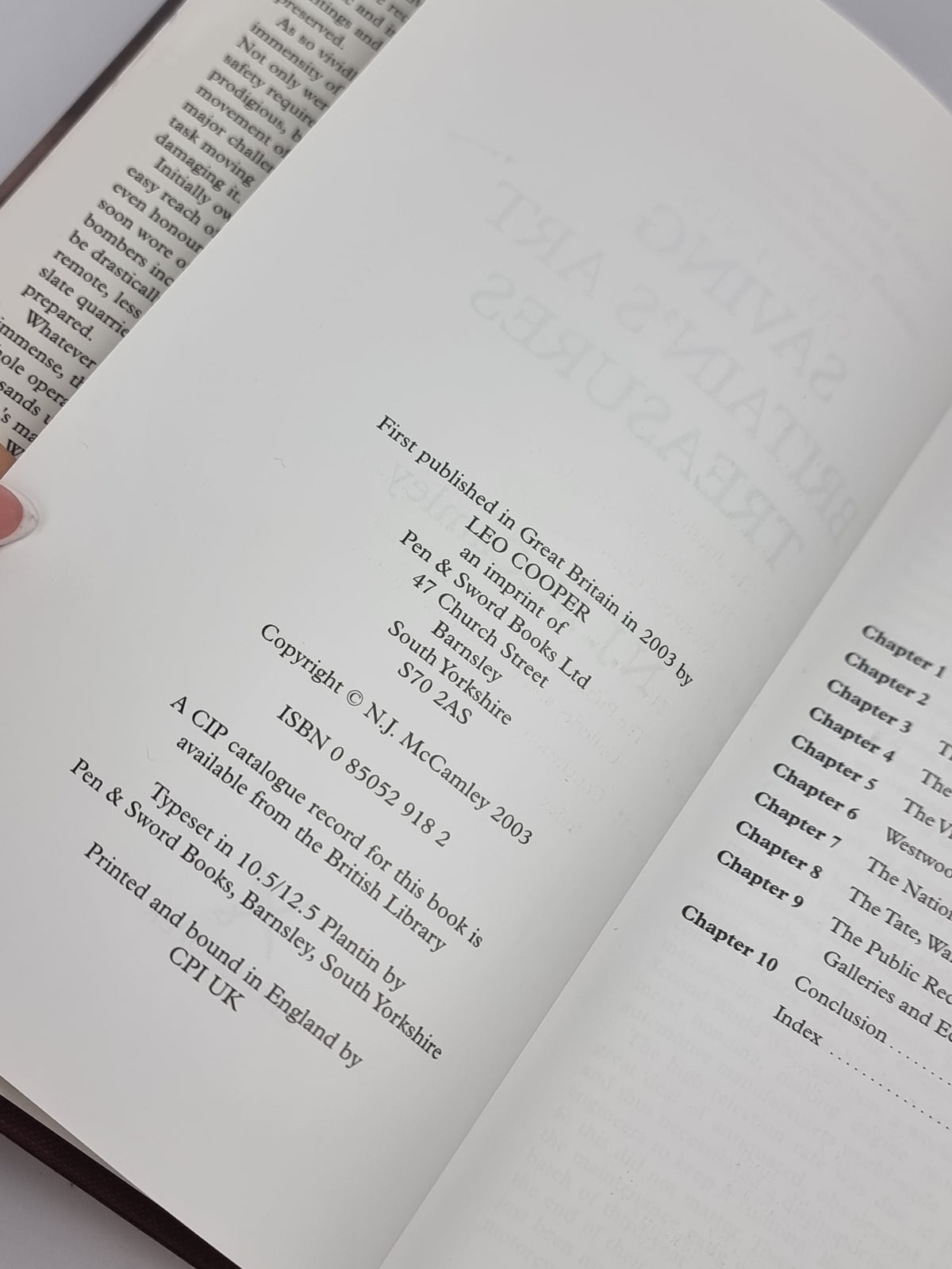 Saving Britain's Art Treasures, N. J. McCamley — 1st Edition