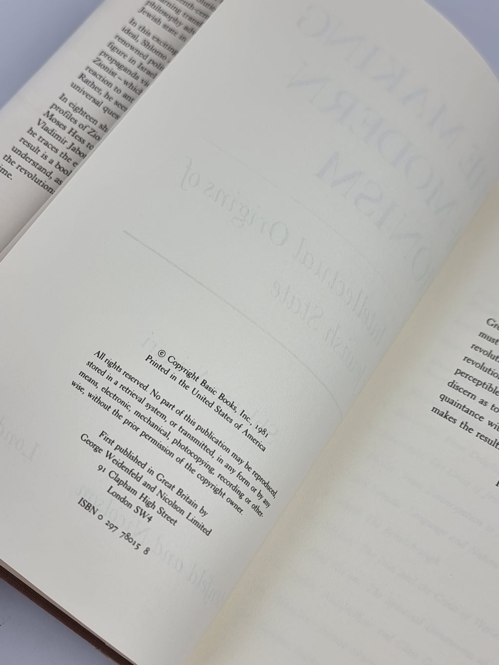 The Making of Modern Zionism, Shlomo Avineri — 1st Edition