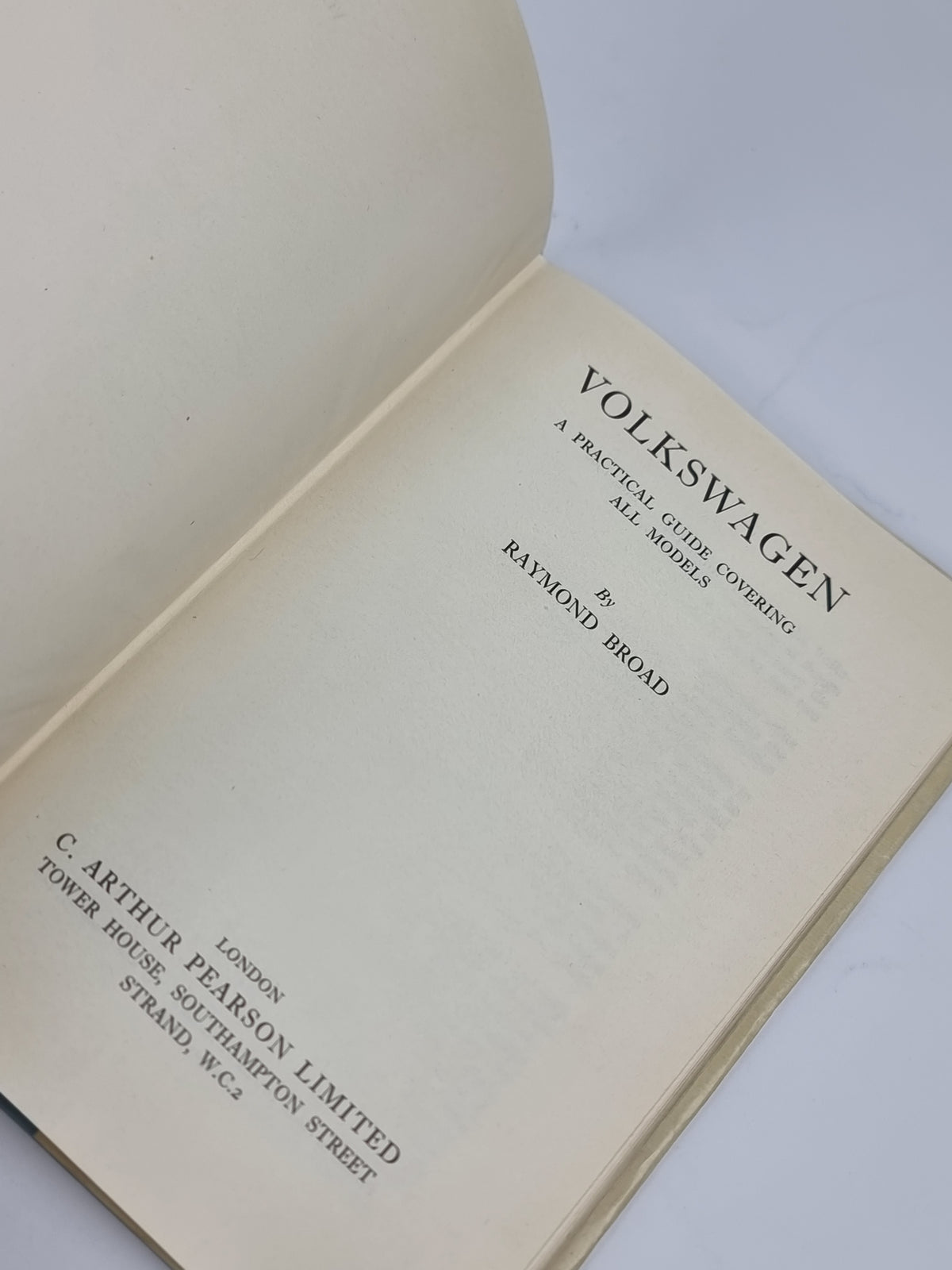 Volkswagen Cars, Raymond Broad — 1st Edition