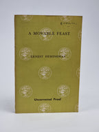 A Movable Feast, Ernest Hemingway — 1st Edition (Uncorrected Proof)